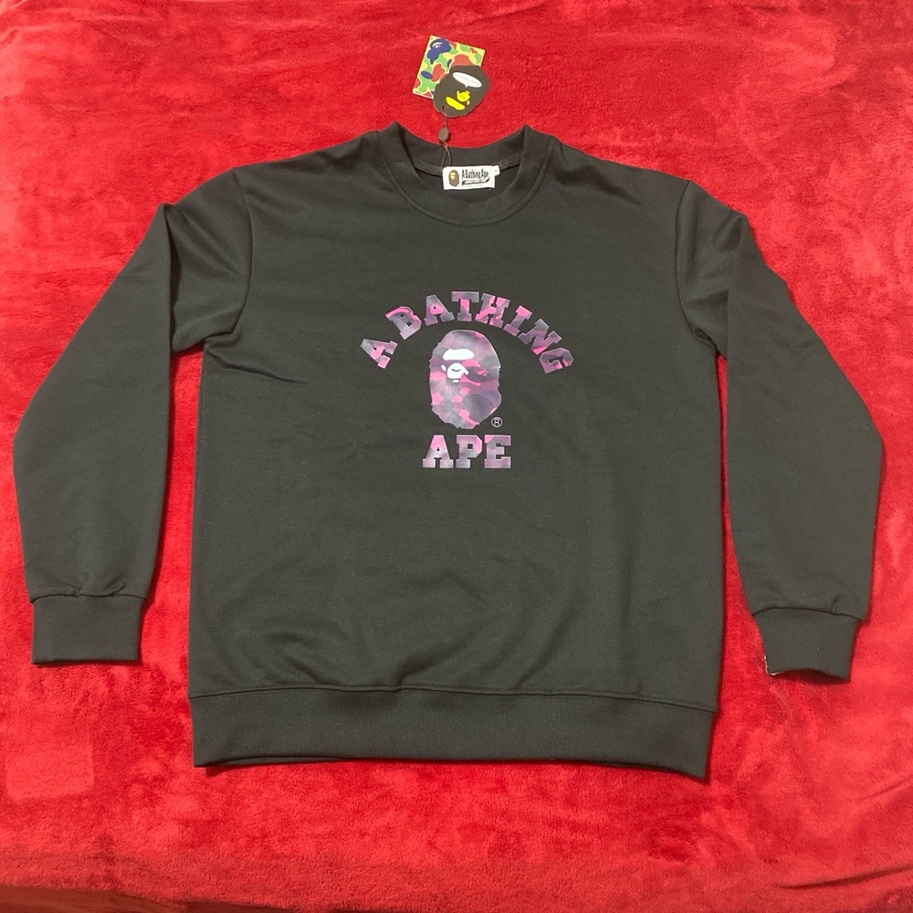 black bape sweatshirt